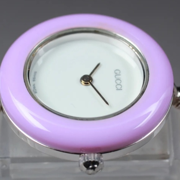 Gucci Luxury Vintage Silver Bracelet Watch complete set SWISS MADE Quartz - Picture 6 of 10